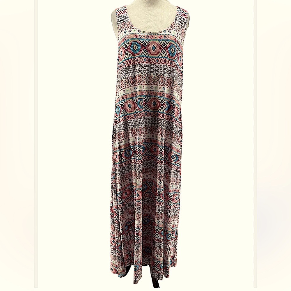 Fresh Produce Sleeveless Maxi Dress Boho Cotton Made in USA
